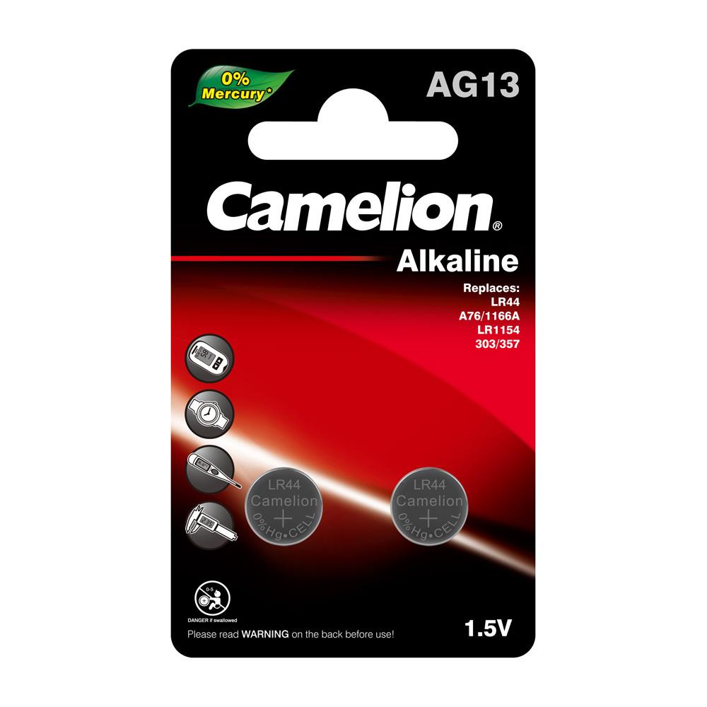 Camelion AG13 / G13 / LR44 / A76 / SR44W / GP76A / 357 (tres opciones de embalaje)