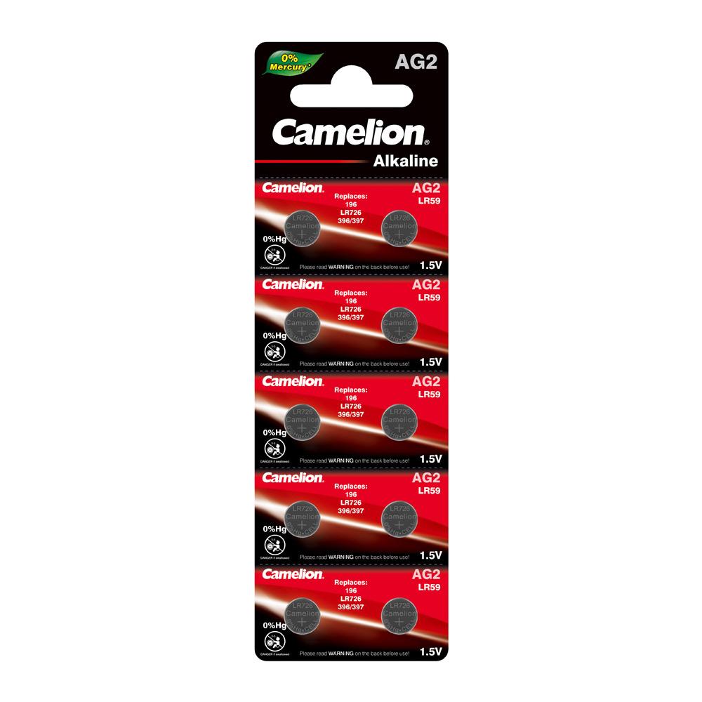 Camelion AG2 / G2 / LR726 / LR59 / 196 / SR726W / GP96A / 396 (dos opciones de embalaje)