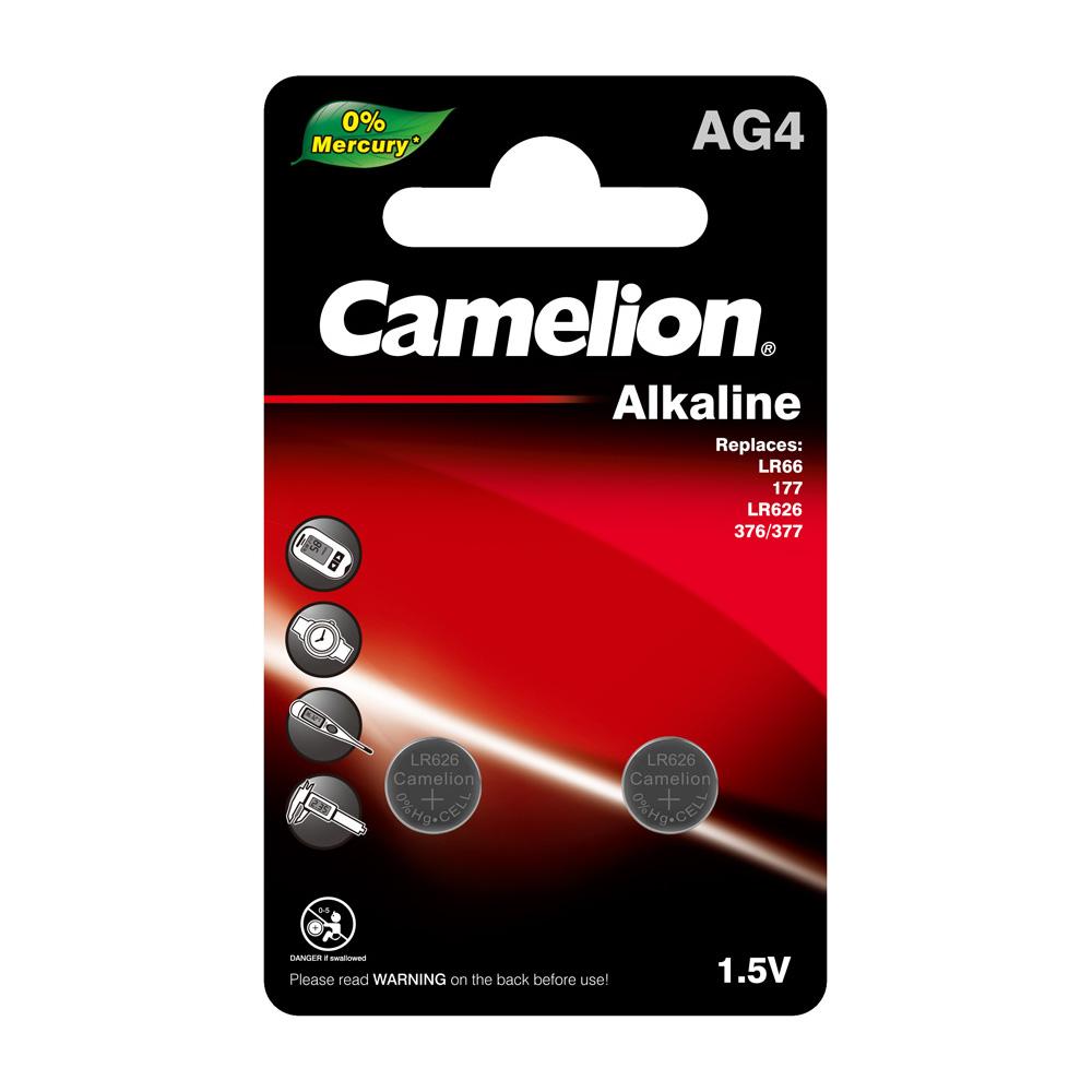 Camelion AG4 / 377 / LR626 1.5V Button Cell Battery (Two Packaging Options)