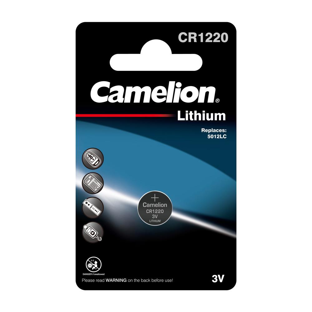 Camelion Batería de botón de litio CR1220 de 3 V