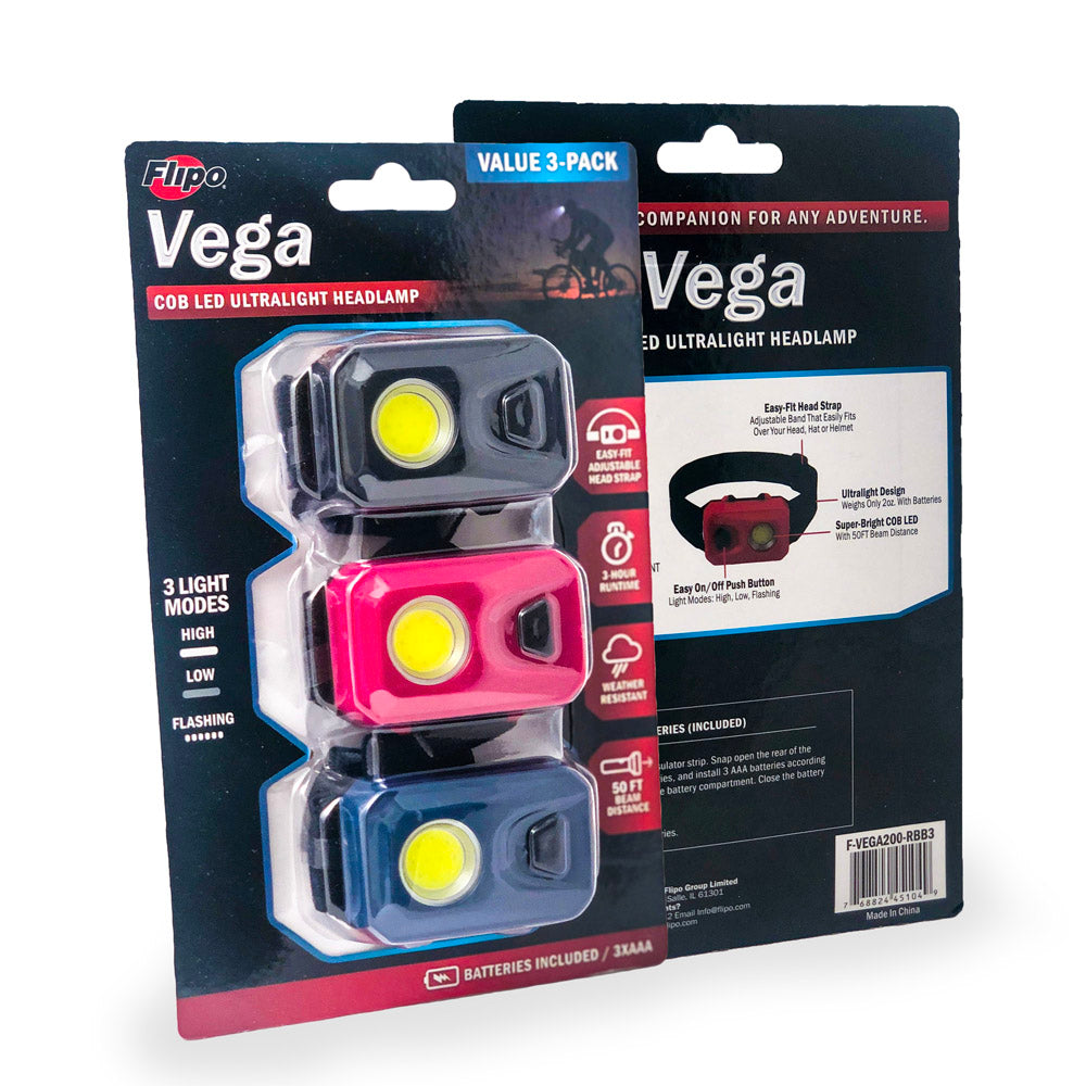 Paquete de 3 faros Vega 200 COB LED Ultralight