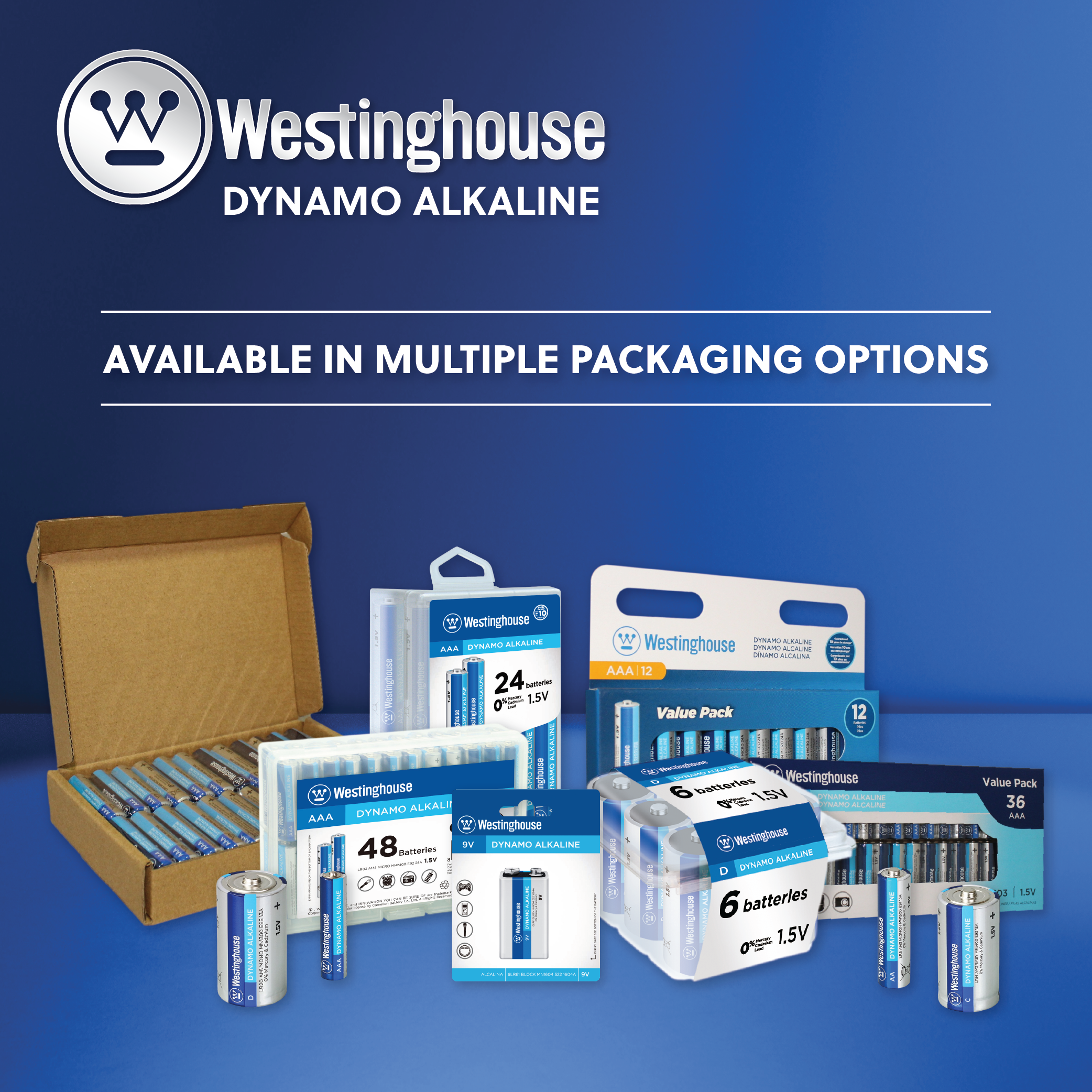 Westinghouse AAA Dynamo Alkaline (múltiples opciones de embalaje)