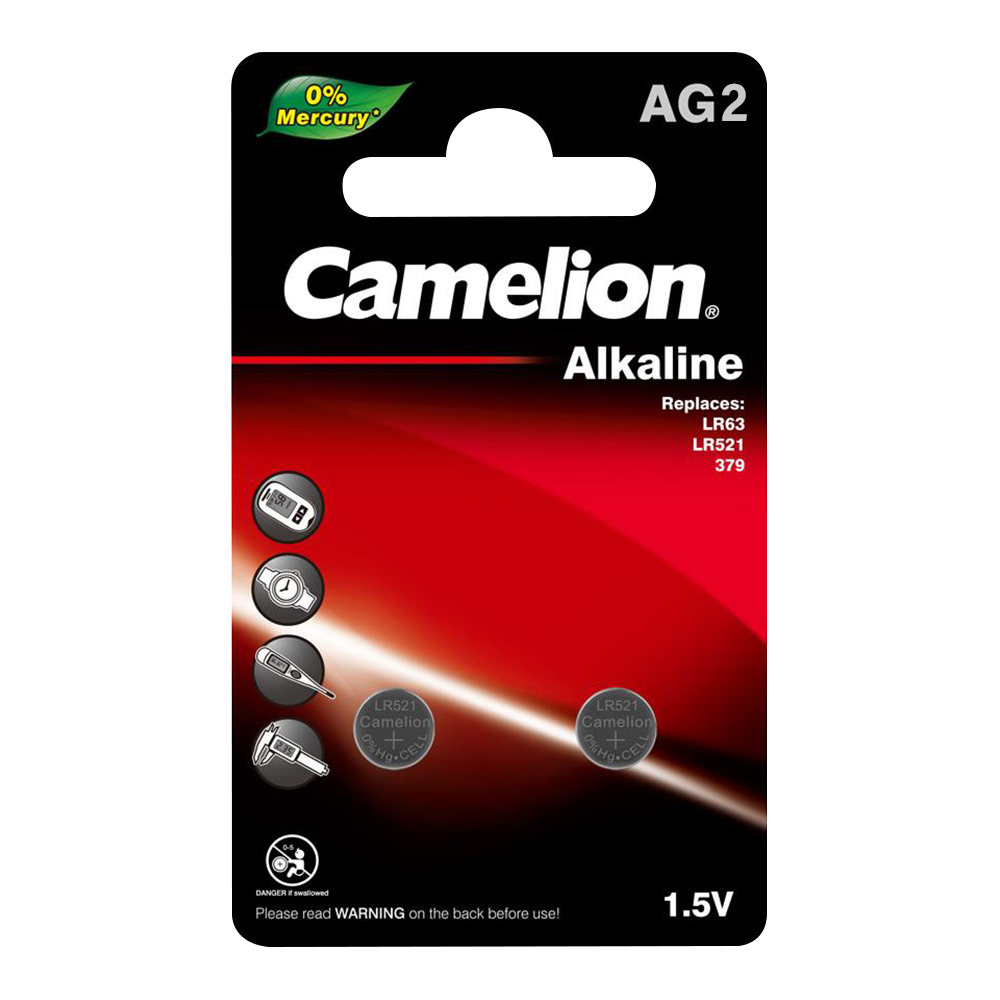 Camelion AG2 / G2 / LR726 / LR59 / 196 / SR726W / GP96A / 396 (dos opciones de embalaje)