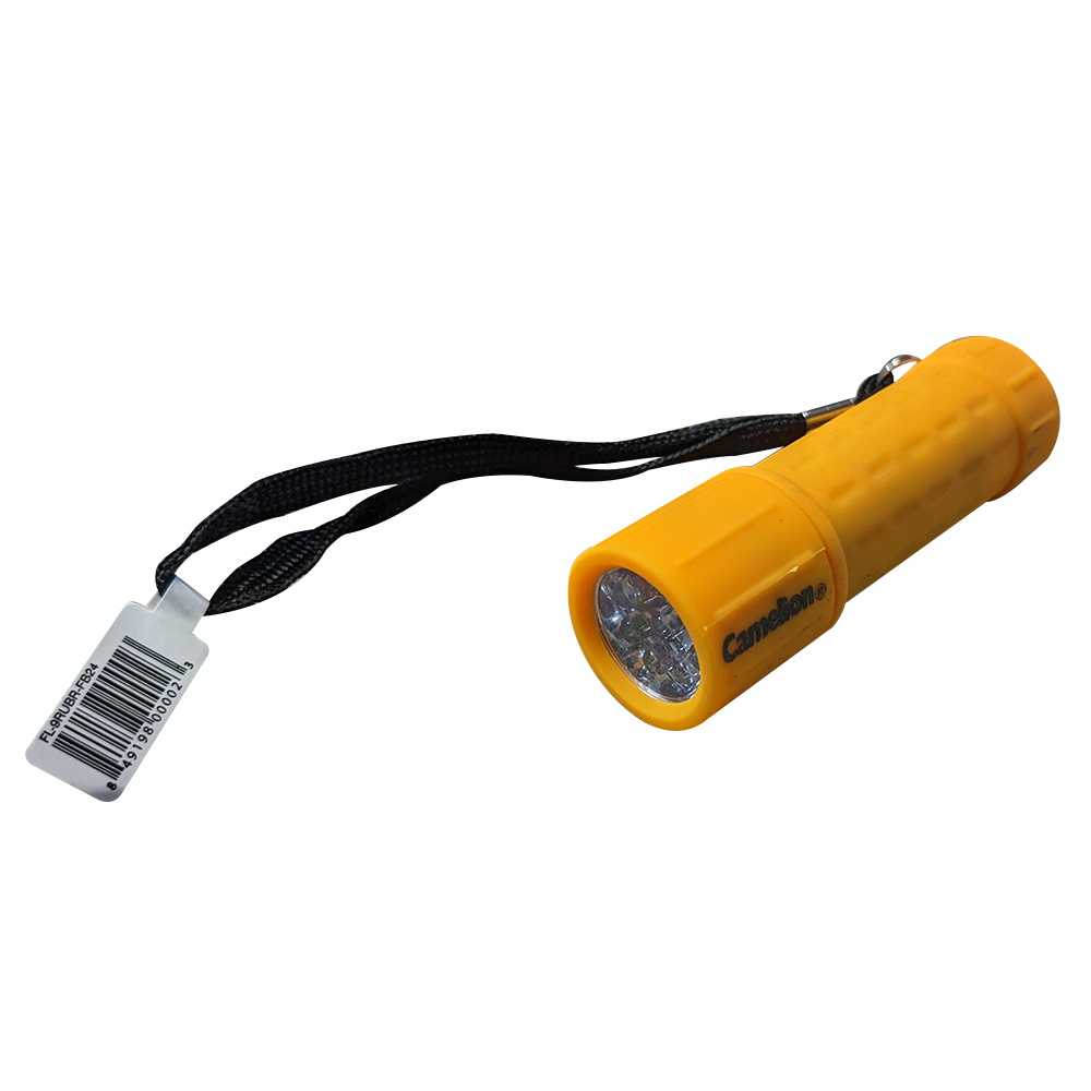 Deal 4 For $10 : Camelion 9LED Rubber Grip Flashlight (Assorted Colors)