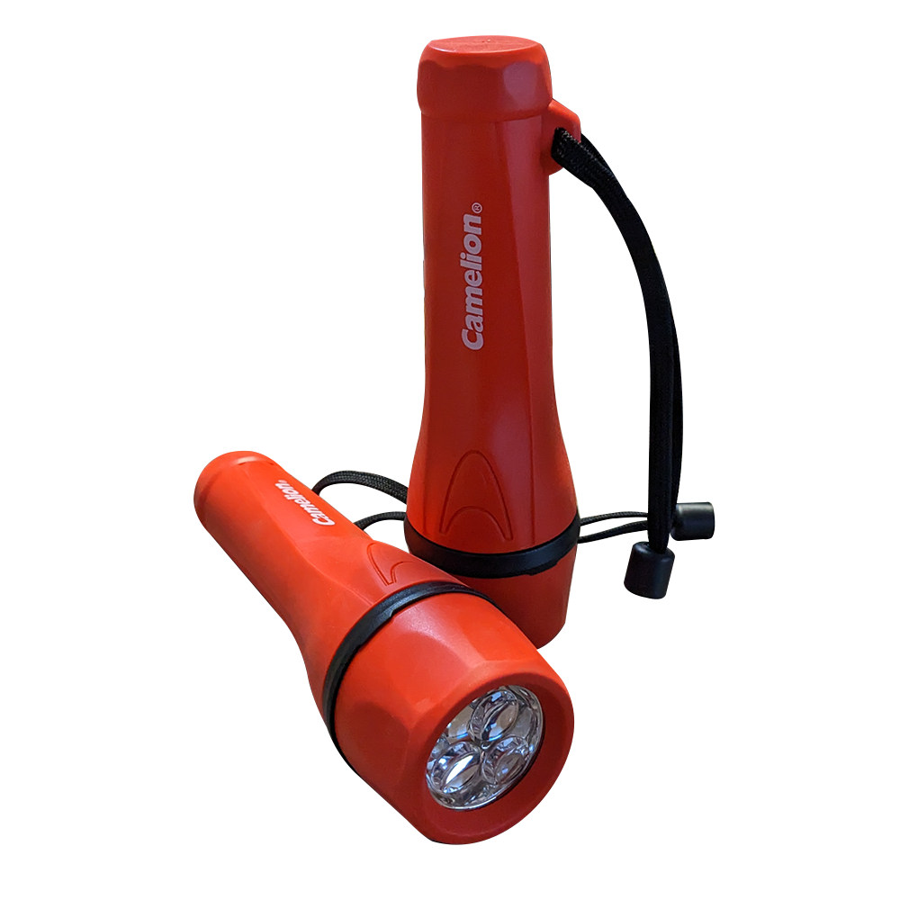 Deal 2 For $10: 2 Camelion TravLite 3 LED Rubber Flashlight