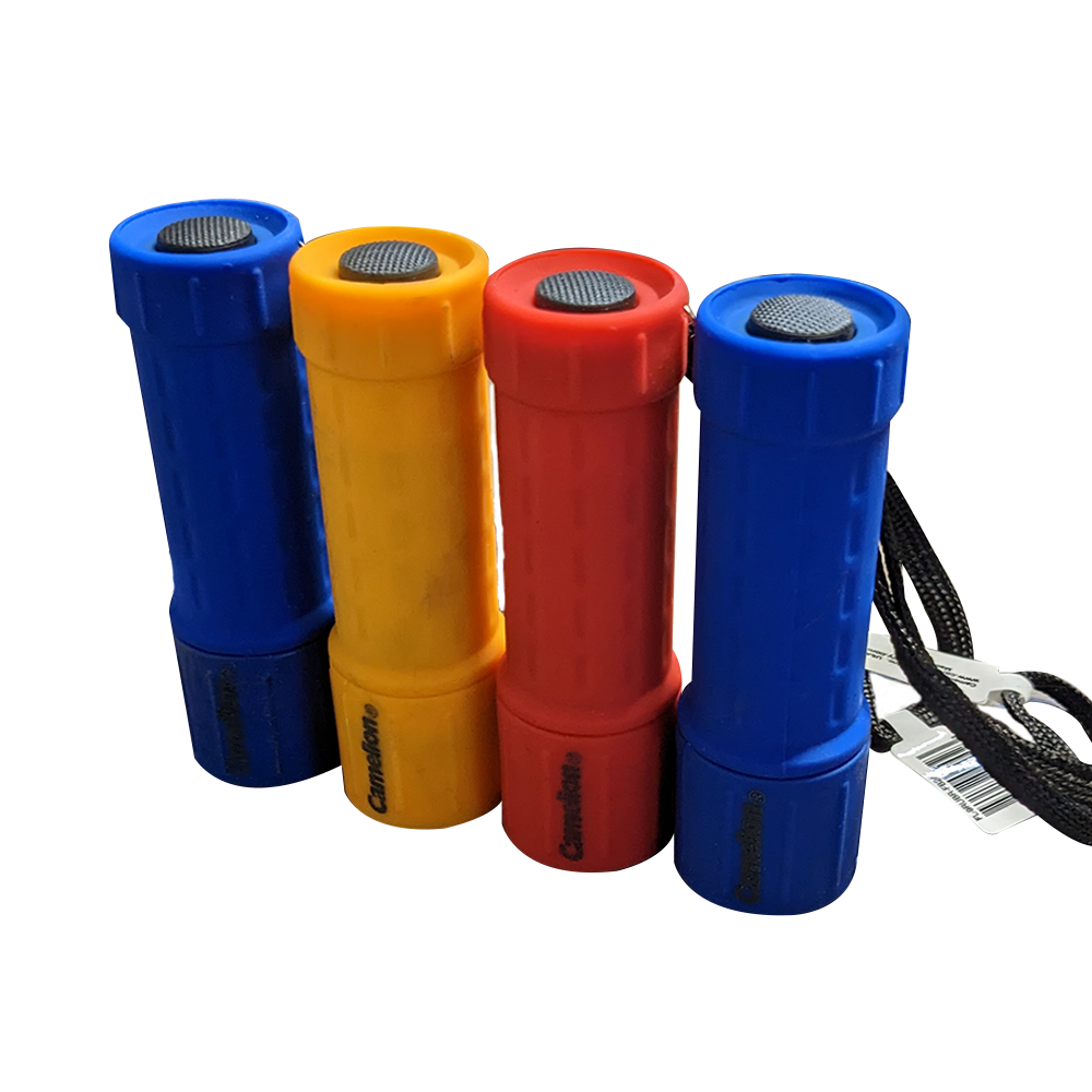 Deal 4 For $10 : Camelion 9LED Rubber Grip Flashlight (Assorted Colors)