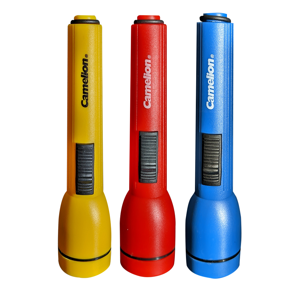 Deal 3 For $10: 3 Camelion Super Bright Old Style Flashlights (Assorted Colors)