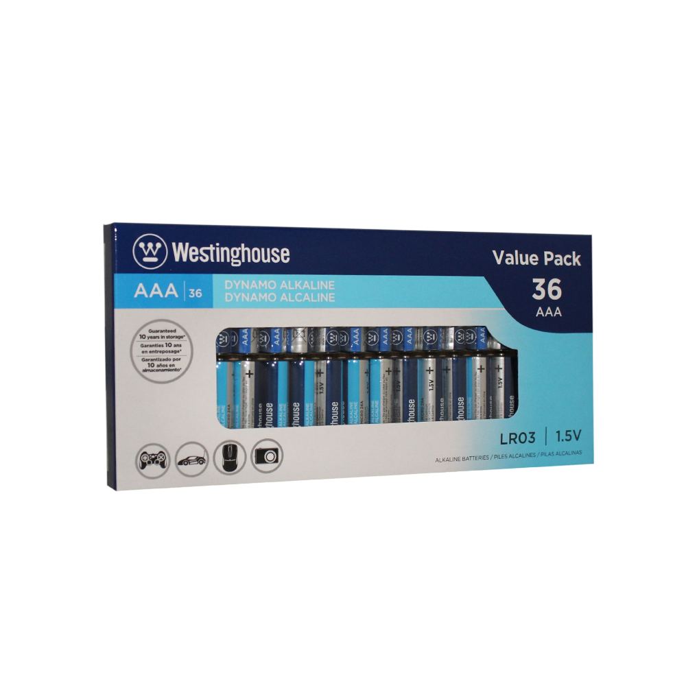 Westinghouse AAA Dynamo Alkaline (múltiples opciones de embalaje)